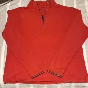 L.L. Bean Men's Vibrant Red Zip-Up Sweater sise M